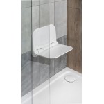 DINO sklopné sedátko do sprchového koutu, 37,5x29,5cm, bílá