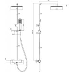 CARRE Sprchový set s termobaterií
