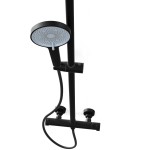 EAST Black Sprchový set s termostatickou baterií - kulatý- černý