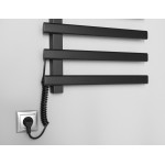 ELCOR elektrický sušák ručníků 480x920x50 mm, 128 W, černá mat