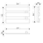 ELVIS elektrický sušák ručníků 457x342x55 mm, 50 W, bílá