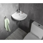 LUIGI keramické umývátko rohové 34x34 cm, bílá