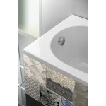 JIZERA vana 170x70x39cm, bez nožiček, bílá