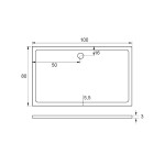 GLASS ROCKY 100x80x214 Černý Masážní sprchový box obdélníkový s mramorovou vaničkou
