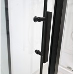 GLASS 100x80x225 Černý Masážní sprchový box obdélníkový