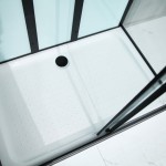 GLASS 100x80x225 Černý Masážní sprchový box obdélníkový