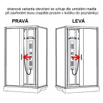 GLASS 100x80x225 Černý Masážní sprchový box obdélníkový