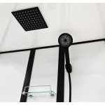 GLASS 120x80x225 Černý Masážní sprchový box obdélníkový