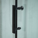 GLASS 120x80x225 Černý Masážní sprchový box obdélníkový