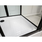 GLASS 120x80x225 Černý Masážní sprchový box obdélníkový