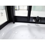 GLASS 120x80x225 Černý Masážní sprchový box obdélníkový