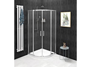 SIGMA SIMPLY čtvrtkruhová sprchová zástěna 1000x1000 mm, R550, čiré sklo