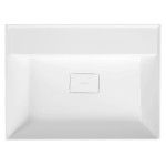 GODIVA umyvadlo, litý mramor, 58x44cm, bez otvoru pro baterii, bílá