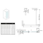 VARIO CHROME jednodílná sprchová zástěna k instalaci ke stěně, čiré sklo, 1400 mm