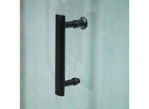 Madlo dvoubodové černé pro sprchový box GLASS