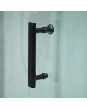 Madlo dvoubodové černé pro sprchový box GLASS