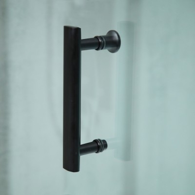 Madlo dvoubodové černé pro sprchový box GLASS