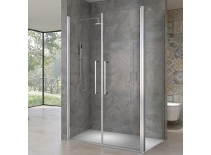 HANY COMBI 95x80 Čiré Sprchová zástěna obdélníková