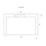 IRENA 160x100 cm sprchová vanička z litého mramoru, obdélník, bílá