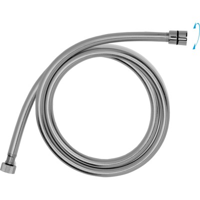 HS 07 Sprchová hadice 150 cm, ANTI TWIST, šedo - stříbrná