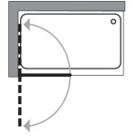 JET NEW Black 65 x 140 cm Vanová zástěna jednodílná