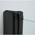 JET NEW Black 75 x 140 cm Vanová zástěna jednodílná