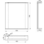 KORIN STRIP zrcadlo s LED osvětlením 50x70x12cm, dub platin