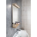 KORIN STRIP zrcadlo s LED osvětlením 50x70x12cm, dub platin