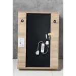 KORIN STRIP zrcadlo s LED osvětlením 50x70x12cm, dub platin
