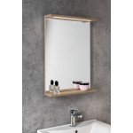 KORIN STRIP zrcadlo s LED osvětlením 50x70x12cm, dub platin