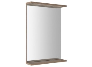 KORIN STRIP zrcadlo s LED osvětlením 50x70x12cm, dub platin