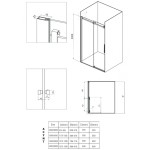 ACYNT COMBI 120x80 Clear Sprchová zástěna