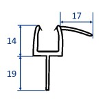 KSLP Spodní praporkové těsnění 35 - clear