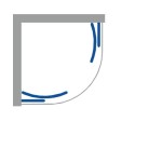 FUNY 80 ANDA Sprchový kout s vyšší vaničkou