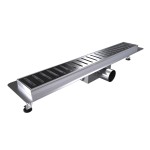 L-DRAINWELL 100 Chrom Odtokový podlahový žlab, žebřík