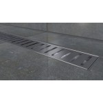 L-DRAINWELL 90 Chrom Odtokový podlahový žlab, žebřík