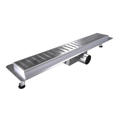 L-DRAINWELL 90 Chrom Odtokový podlahový žlab, žebřík