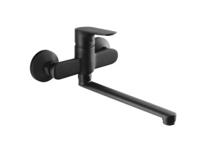 LOTTA nástěnná umyvadlová baterie, ramínko ploché, černá mat