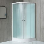 MILD 80 WHITE Sprchový box čtvrtkruhový s akrylátovou vaničkou a sedátkem