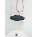 MILD AS-Levý 100x80 WHITE Sprchový box asymetrický s akrylátovou vaničkou a sedátkem