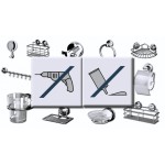 12020000 Police rohová nerezová - chrom, š. 249 mm, v. 94 mm, hl. 249 mm