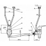 BE1845.AA Baterie nástěnná páková pro beztlakové ohřívače vody