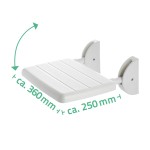 A041101 Sedačka do sprchy sklopná, nosnost 125 KG - bílá