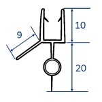 NEW rada - Spodní praporkové těsnění 94 - clear