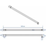 NEW-WG 120 Chrom Vzpěra příčná pevná