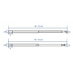 NEW-WG 43-72 Chrom Vzpěra příčná teleskopická