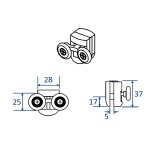 Horní pojezdové kolečko NEW