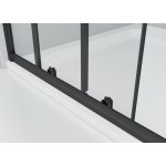 NICOL COMBI II Black 100x100x100 Čiré Sprchový kout s posuvnými dveřmi