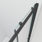 NICOL COMBI II Black 100x100x100 Čiré Sprchový kout s posuvnými dveřmi
