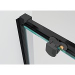 NICOL COMBI II Black 80x100x80 Čiré Sprchový kout s posuvnými dveřmi